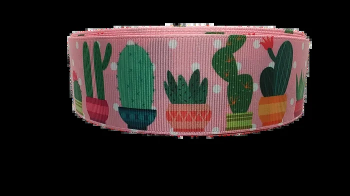 1.5″ Wide Potted Cactus Nylon Dog Collar