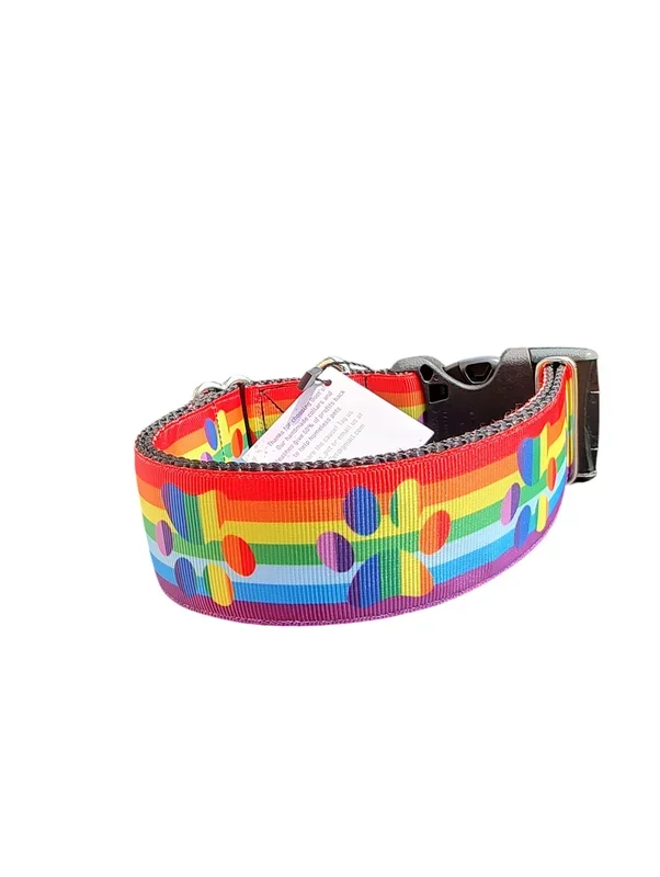1.5″ Wide Pride Paws Nylon Dog Collar