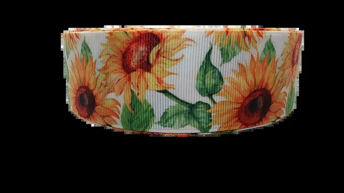 1.5″ Wide Sunflowers Nylon Dog Collar