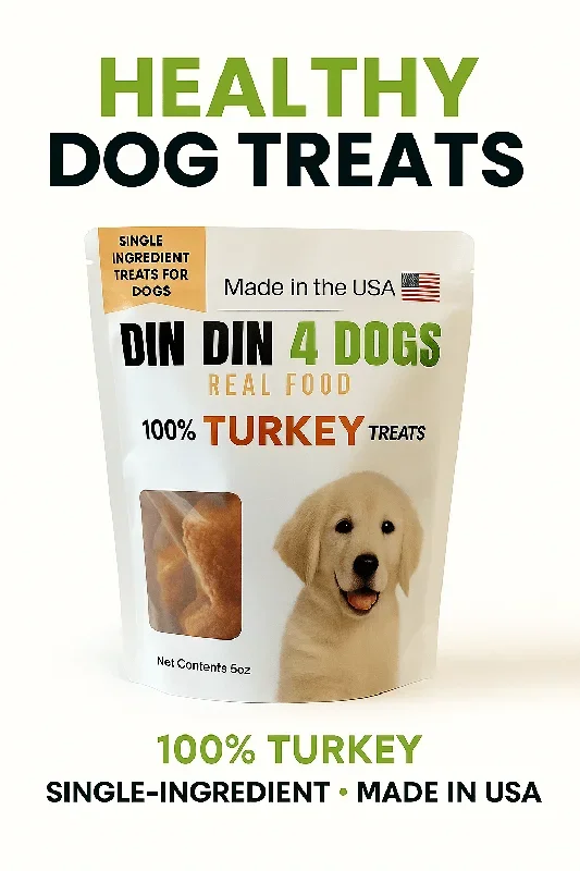 100% Turkey Dog Treats, 5 Ounce Bag, Single Ingredient, High Protein