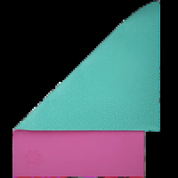 48″x24″ Anti-Fatigue Reversible Dog Grooming Table Mat Pink/Teal by PawMat