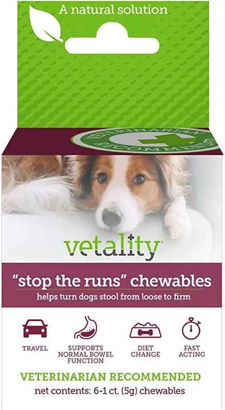 ‘Stop the Runs’ Anti-Diarrhea Chewables for Dogs, 6-1 ct
