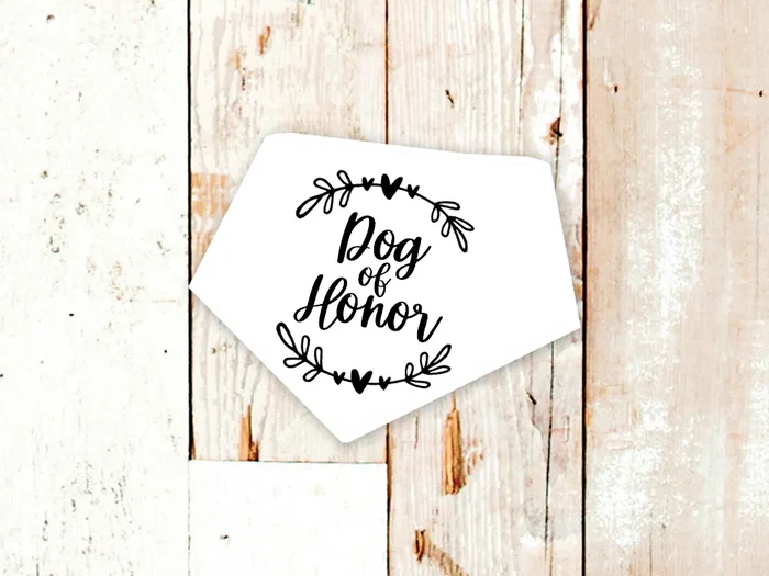 “Dog of Honor” Wedding Dog Bandana