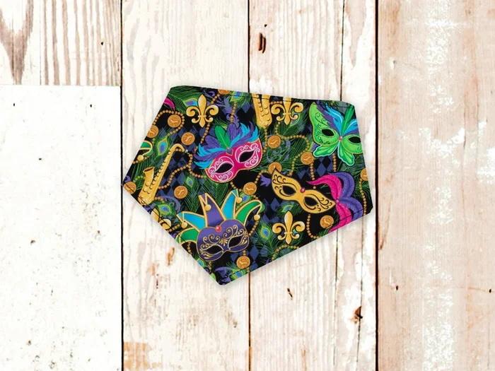 “Mardi Gras Masks” Dog Bandana