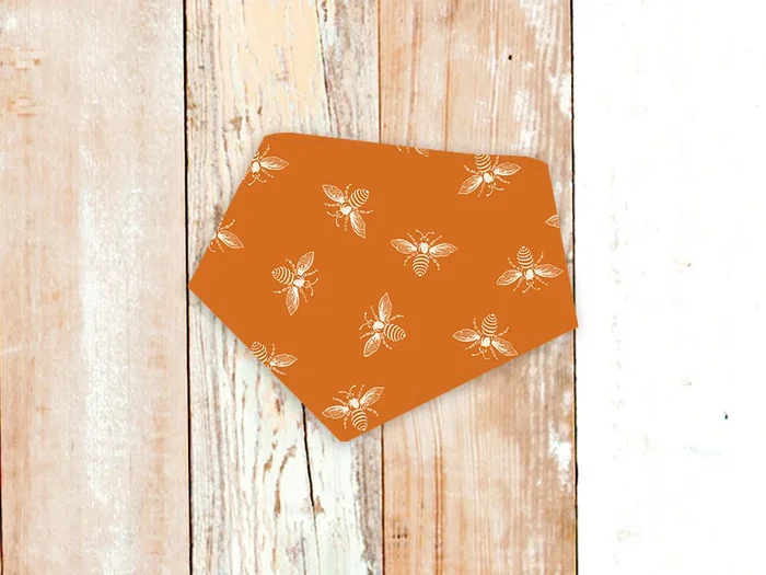 “Orange Bees” Dog Bandana