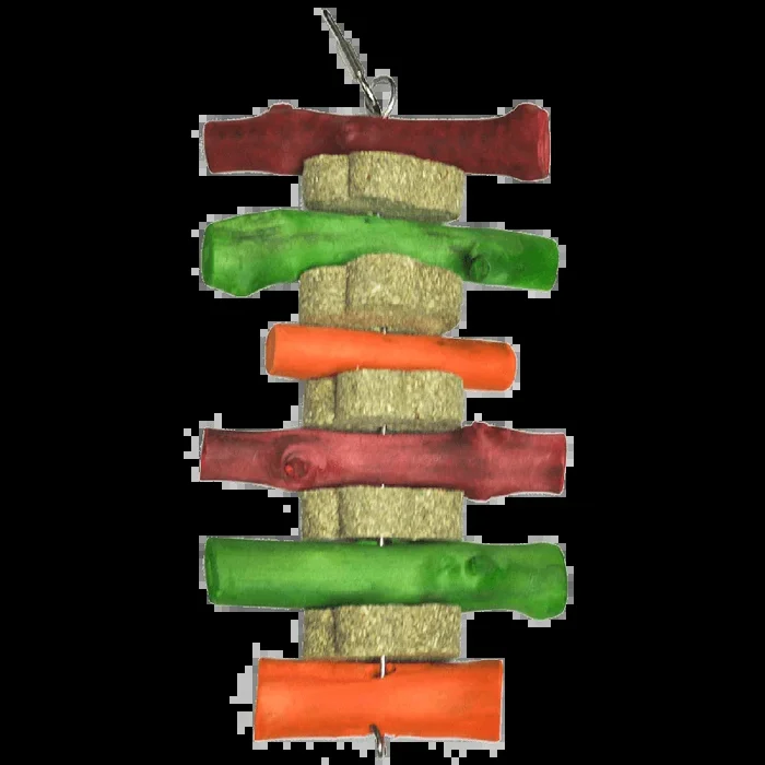 A&E Cage Colored Circle Hay Chew Stackers Small Animal Toy
