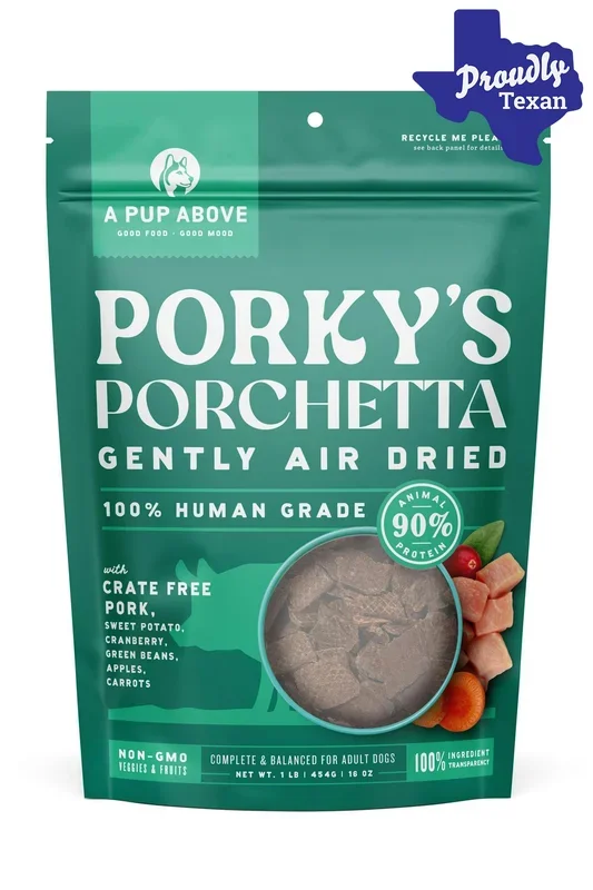 A Pup Above Porky’s Porchetta Air Dried Dog Food
