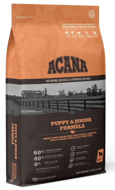 Acana Heritage Puppy & Junior Formula Grain-Free Dry Dog Food