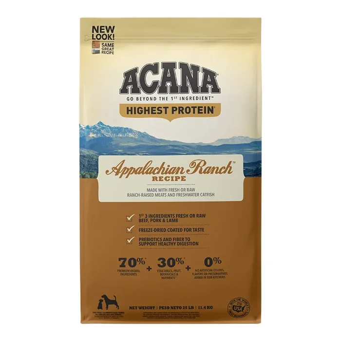 Acana Highest Protein – Appalachian Ranch Dry Dog Food