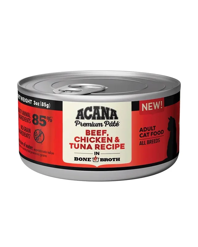 Acana Premium Pate – Beef, Chicken & Tuna Recipe Wet Cat Food 3oz