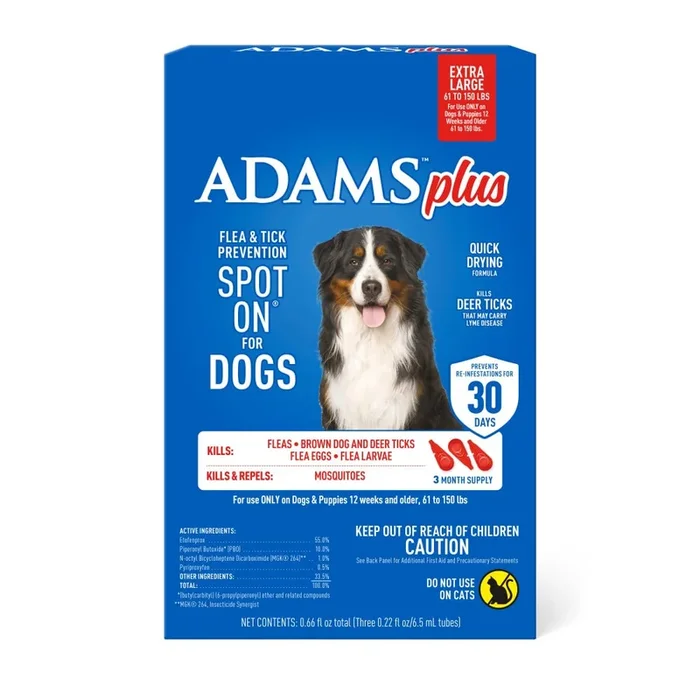 ADAMS Plus Flea & Tick Prevention Spot On for Dogs