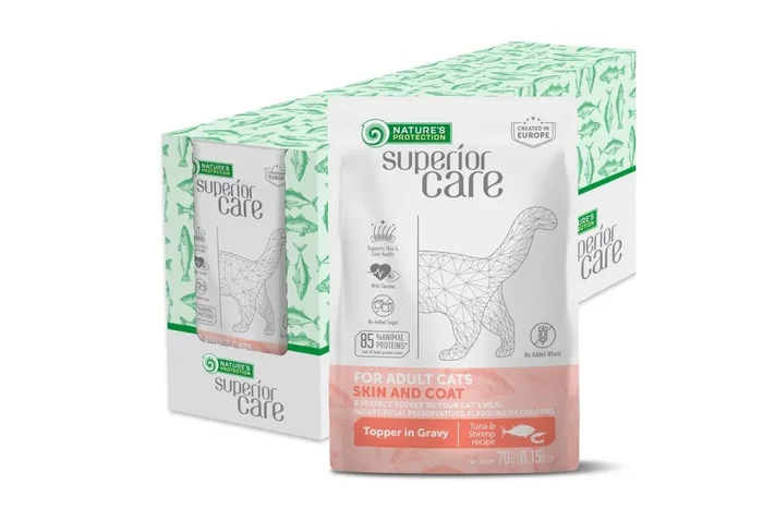 Adult Cat Wet Food for All Breeds with Tuna and Shrimps 24 pack