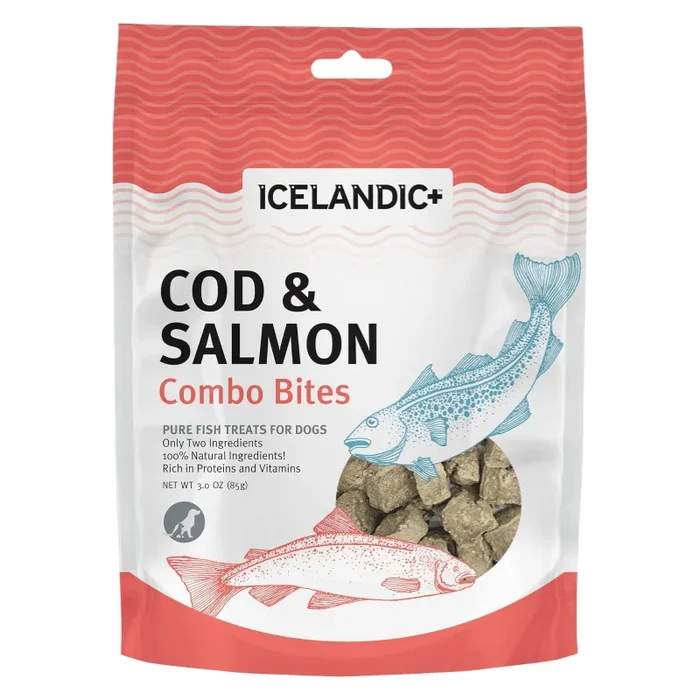 Air Dried Dog Treat – Cod & Salmon Combo Bites – 3 oz