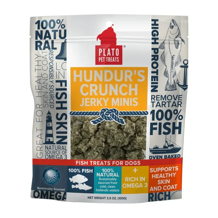 Air Dried Dog Treat – HUNDUR’S CRUNCH – Jerky Minis Fish Skin