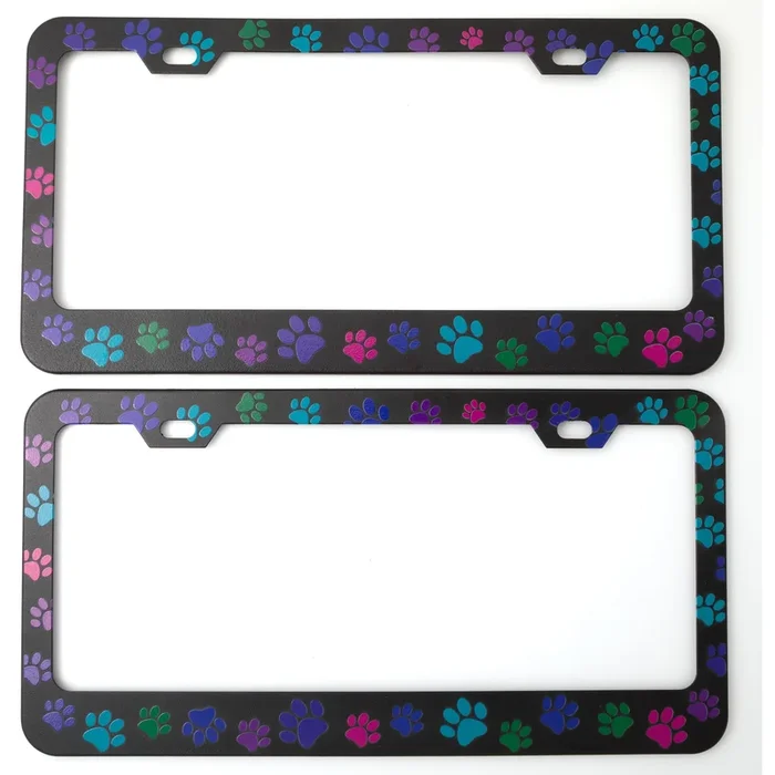 All Over Paws License Plate Frame – Set of 2