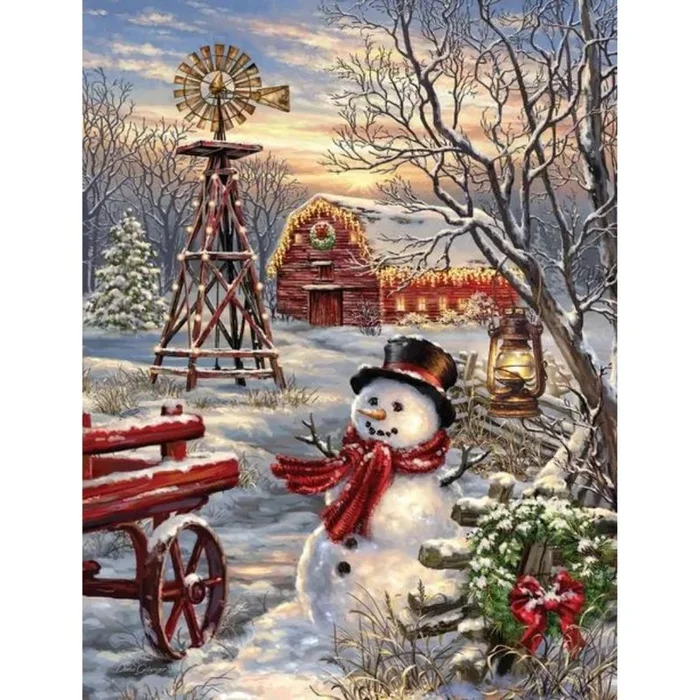 Allied Products-Springbok – Winter Windmill Puzzle