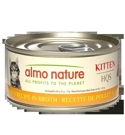 Almo Nature HQS Natural Chicken Recipe In Broth Cat Food – Kitten 2.47 Oz