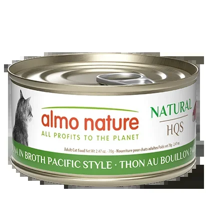 Almo Nature HQS Natural Tuna In Broth Pacific Style Cat Food 2.47 Oz