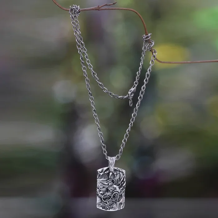 Ancient Dragon Men’s Pendant Necklace