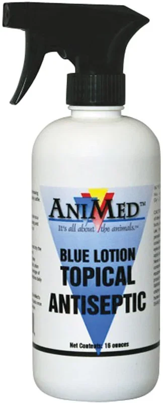 Animed Blue Lotion Topical Antiseptic Wound Dressing Spray, 16 oz