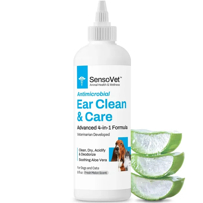Antimicrobial Ear Clean & Care Solution for Dogs & Cats – 8oz