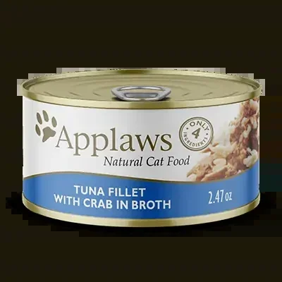 Applaws Natural Wet Cat Food Tuna Fillet with Crab in Broth