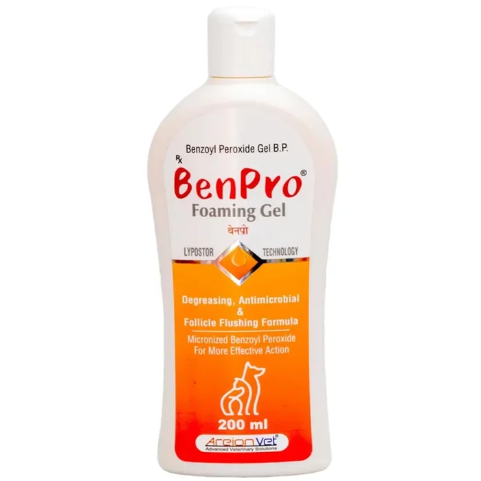 Areion Vet Benpro Foaming Gel (Benzoyl Peroxide) for Dogs and Cats