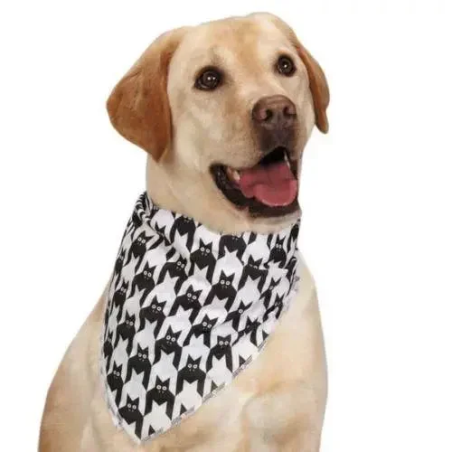 Aria Halloween Houndstooth Bat Bandana 19″ One Size Holiday Fun Accessory