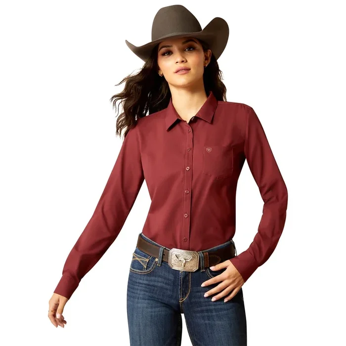 Ariat Women’s Kirby Pro Shirt – Long Sleeve, Athletic Fit, UV Protection, Riding & Outdoor Wear