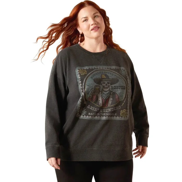 Ariat Womens Oversized Sendero “When Life Gives You Agaves” Graphic Sweatshirt – Limited Edition