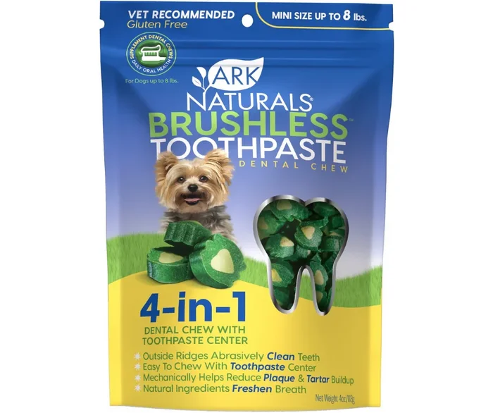 Ark Naturals – Brushless Toothpaste Mini Breed Dental Dog Chews