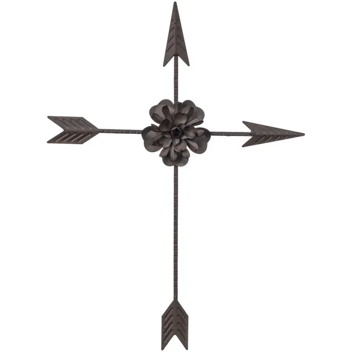 Arrow Cross with Flower Wall Hanging
