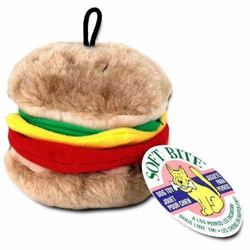 Aspen Pet Plush Hamburger Dog Toy