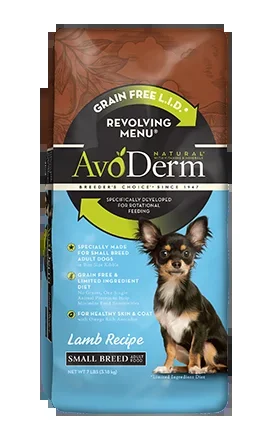 Avoderm Revolving Menu Small Breed LID Grain Free Lamb Recipe Adult Dry Dog Food