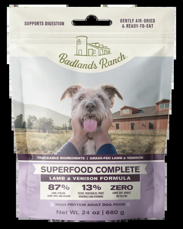 Badlands Ranch Air-Dried Superfood Complete Lamb & Venison Formula Dog Food