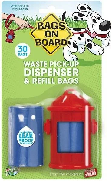 Bags on Board Fire Hydrant Dispenser (Dispenser with 30 Refill Bags)