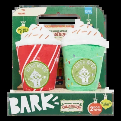 BARK Fa-La-La-La Lattes Dog Toy (2 piece set)