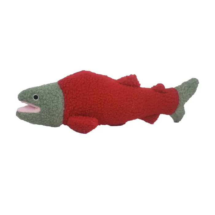 Barker’s Bowtique – Seymour the Salmon Fleece Dog Toy
