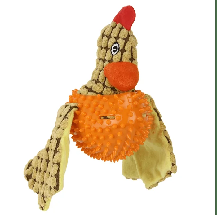 Basil Bird Shaped Plush Toy with Squeaky Neck for Dogs