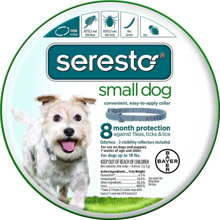 Bayer Seresto Collar Fleas, Ticks & Lice Protection for Small Dogs and Puppies