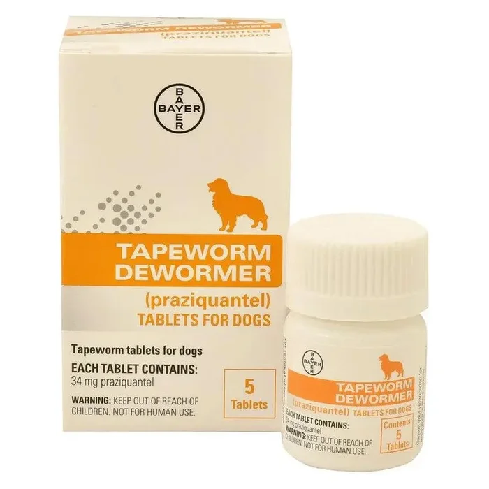 Bayer Tapeworm Dewormer for Dogs Bayer 5 Tablets