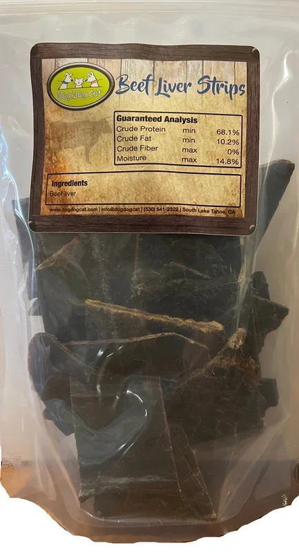 Beef Liver Strips 100% Beef Liver – Various Sizes