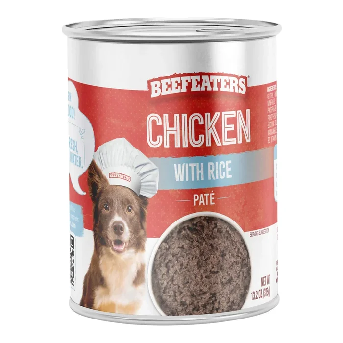 Beefeaters Chicken with Rice Pate Dog Food, 13.2 oz, Case of 12