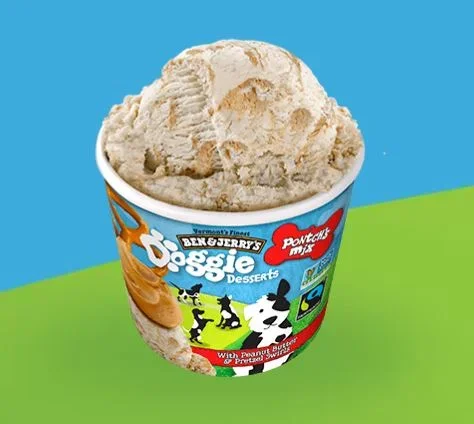Ben & Jerry’s Doggie Desserts Pontch’s Mix Peanut Butter & Pretzel Swirls Frozen Dog Treat