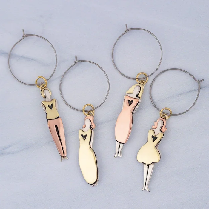 Between Sisters Wine Charms – Set of 4