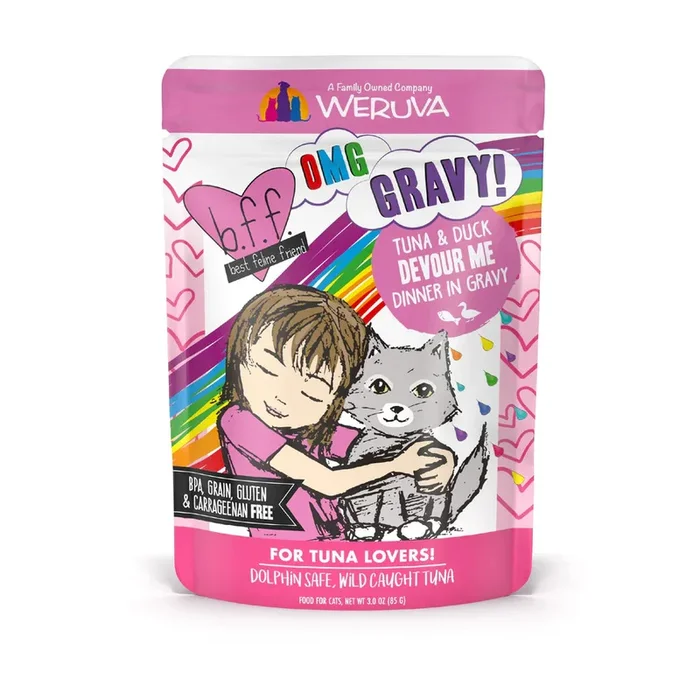 BFF OMG Wet Cat Food – Tuna & Duck Devour Me – 3oz Pouch