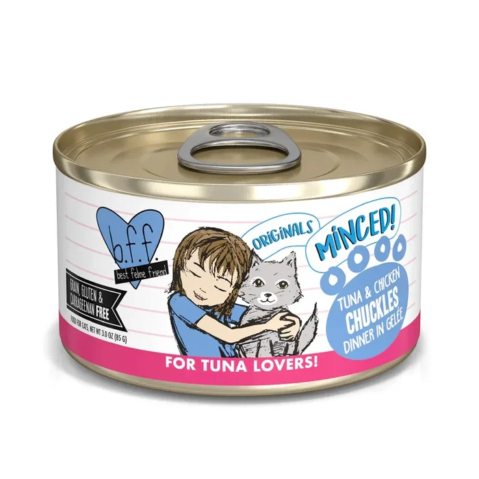 BFF Originals Minced Wet Cat Food – Tuna & Chicken Chuckles – 3oz Can