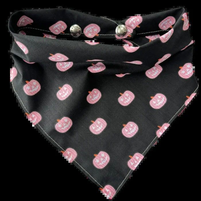 Black and Pink Pumpkins Dog Bandana – 1083