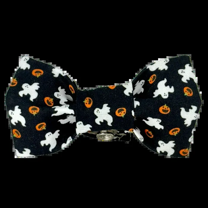 Black Ghosts & Pumpkins Dog Bow Tie – 969