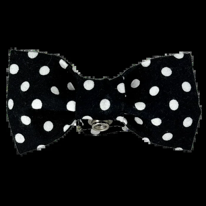 Black/White Polka Dots Dog Bow Tie – 501